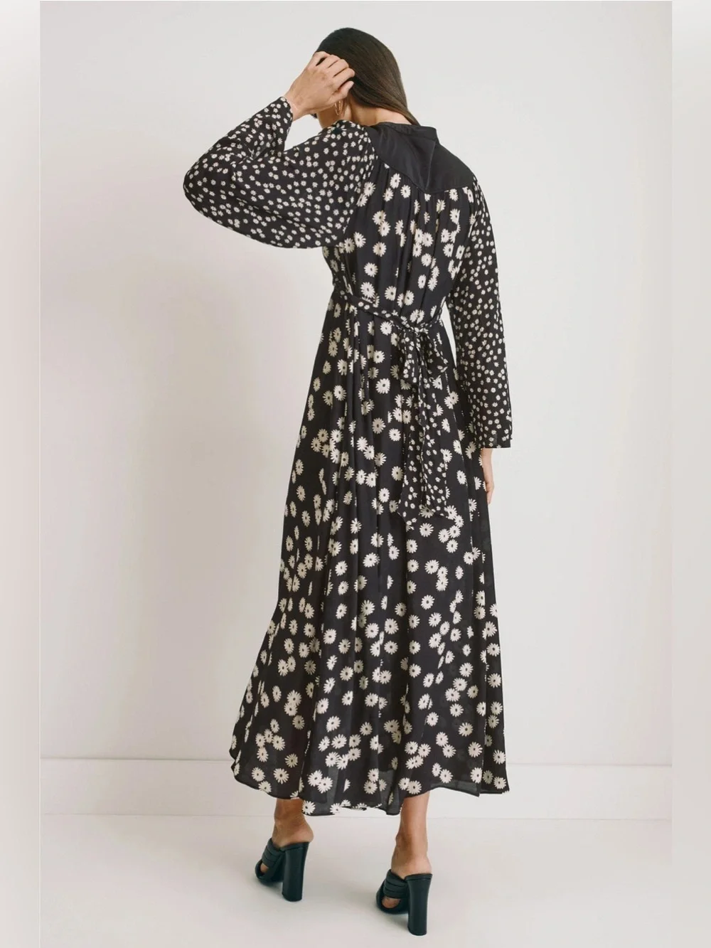Rixo Anela Tie Neck Dress